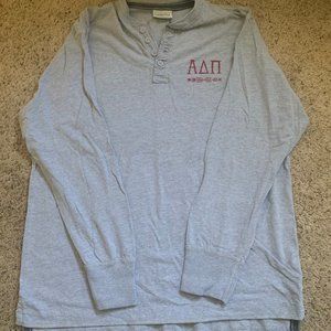 Alpha Delta Pi Henley Button Up Top